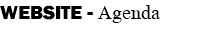 WEBSITE - Agenda